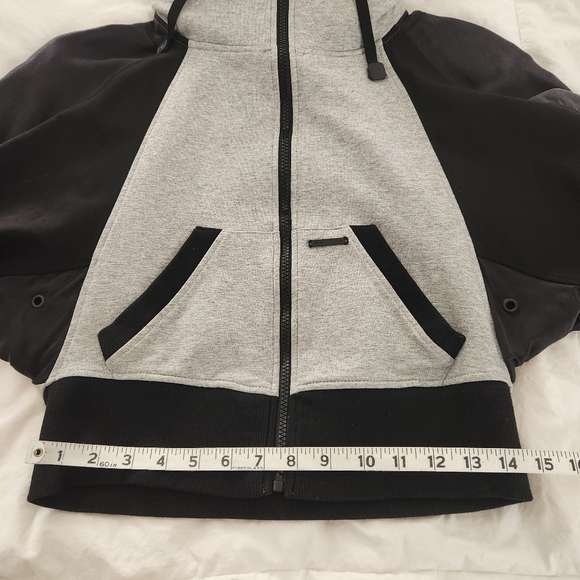 Blanc Noir Hoodie Jacket Size S Black Gray, full zip. Great for travel - Picture 6 of 10